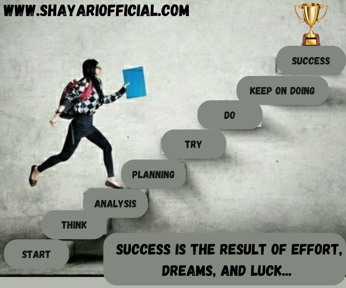 student success motivational shayari